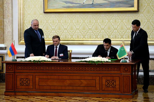 An agreement on friendship and cooperation establishment has been signed between Yerevan and Ashgabat