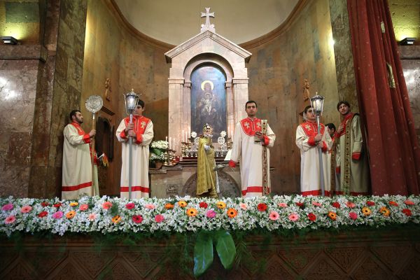 Candlelit liturgy was rendered at Saint Sargis church