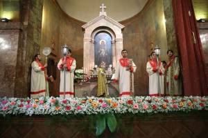 Candlelit liturgy was rendered at Saint Sargis church