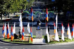 The second day of “Erebuni-Yerevan 2797” celebration started with the parade of water sprinkling trucks