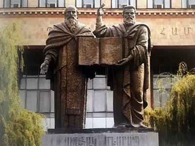 Mesrop Mashtots and Sahak Partev