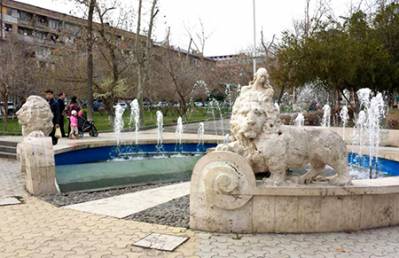 Fontains of park after V. Davtyan