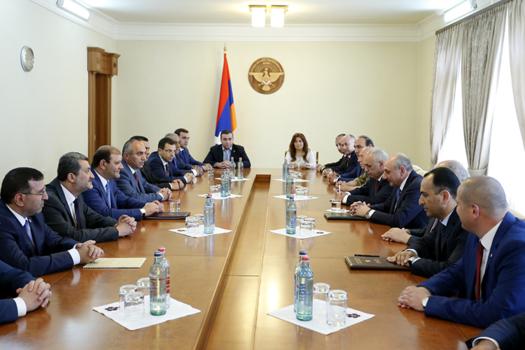 Yerevan Mayor Taron Margaryan met with the NKR President Bako Sahakyan
