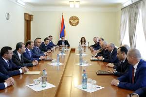 Yerevan Mayor Taron Margaryan met with the NKR President Bako Sahakyan