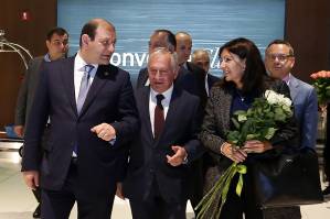 At Yerevan Mayor Taron Margaryan's behest Paris Mayor Anne Hidalgo has arrived in Yerevan