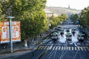 Celebration of Yerevan Day starts with the parade of watering trucks