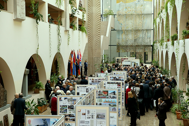 Exhibition dedicated to 95th anniversary of National University of Architecture and Construction of Armenia is open in foyer of Yerevan City Hall