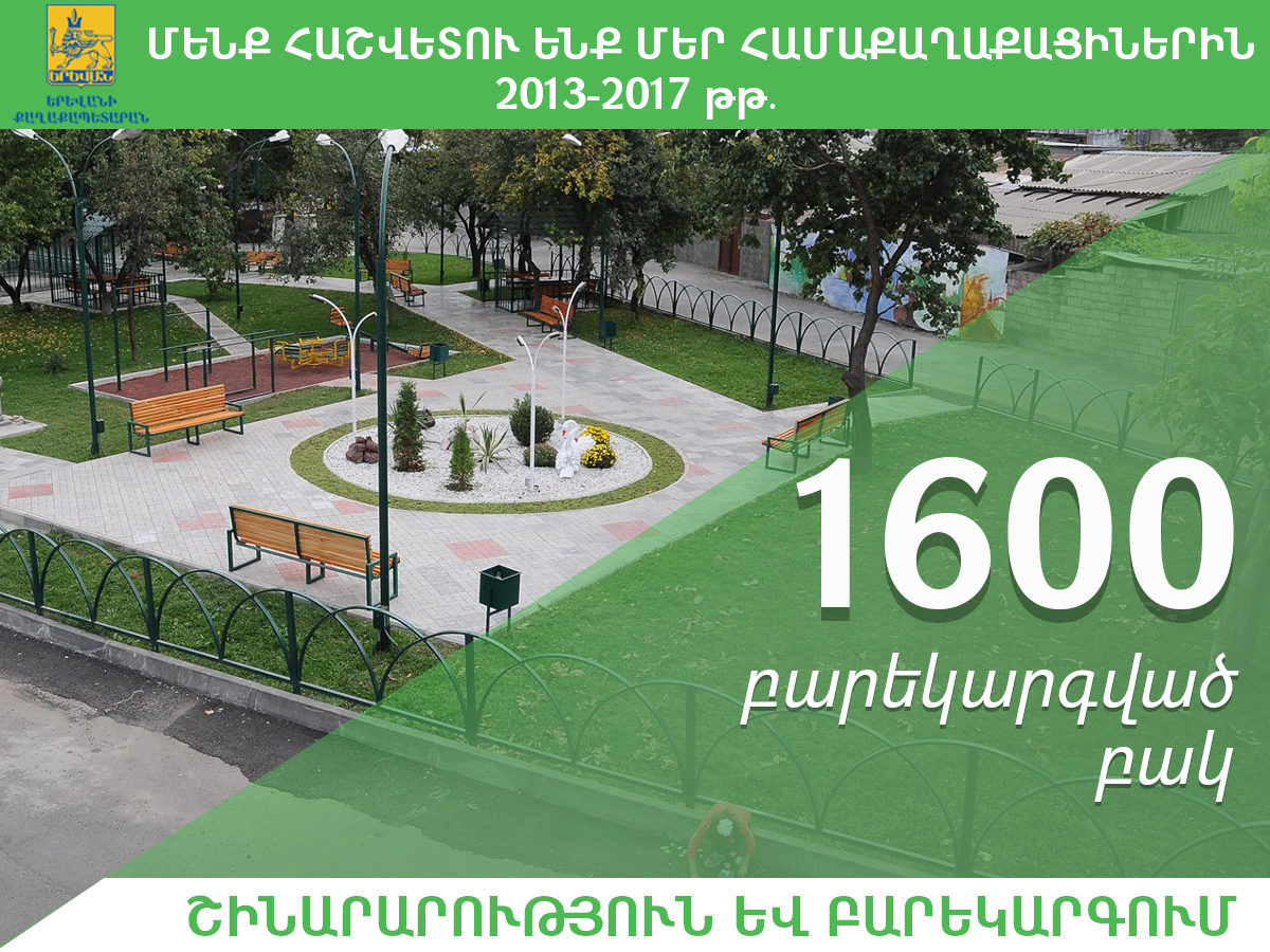 “We are accountable to our co-citizens”: the rates of improvement activities carried out in the capital in 2013-2017