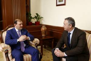 Mayor Taron Margaryan meets with the head of programs of Austrian company “Doppelmayr Seilbahnen”
