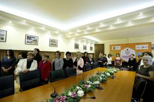 Mayor Taron Margaryan welcomes employees of library system