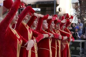 The holiday of the City of Love is marked in Northern avenue with national songs and dances