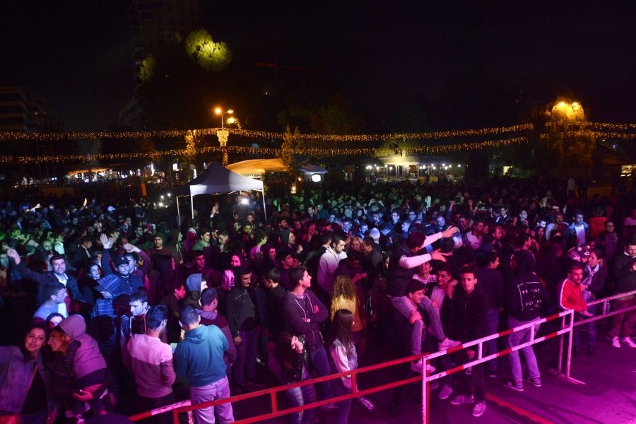 Merry youth disco in Azatutyan square