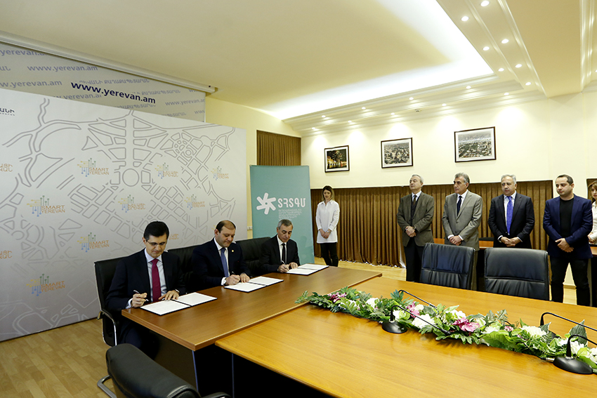 Tripartite memorandum of cooperation has been signed with the aim of realization of “Yerevan-smart city” strategic program