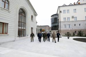 Yerevan Mayor and RA Minister of Defence familiarize themselves with the process of construction od “Azatamartiks park” in Stepanakert