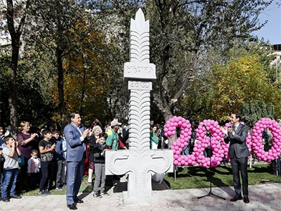 Monument dedicated to Yerevan’s 2800th anniversary