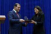 Paris Mayor Anne Hidalgo is awarded with Yerevan Mayor's Gold Medal